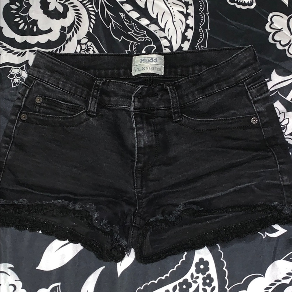 Juniors' Mudd Low Rise Denim Shortie Shorts